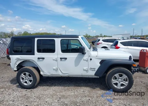 2019 Jeep Wrangler Unlimited Sport S 4X4 z USA, uszkodzony, nr VIN 1C4HJXDN5KW618297